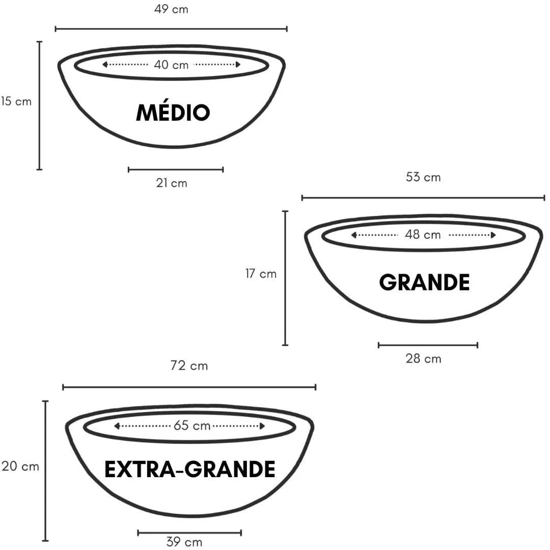 Vaso Bacia Cuia Grande em Polietileno