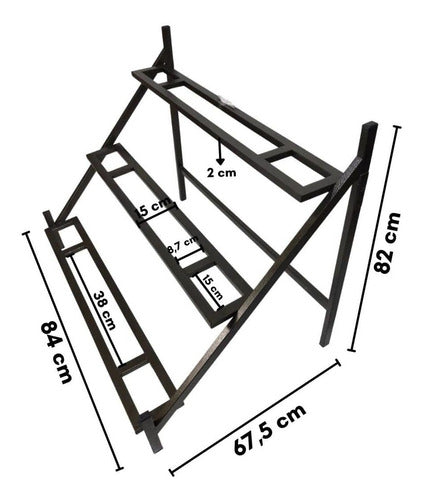 Suporte Escada para Jardineiras de até 80cm