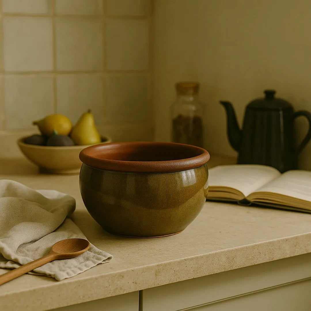 Vaso Cachepot em Cerâmica Esmaltada 15cm