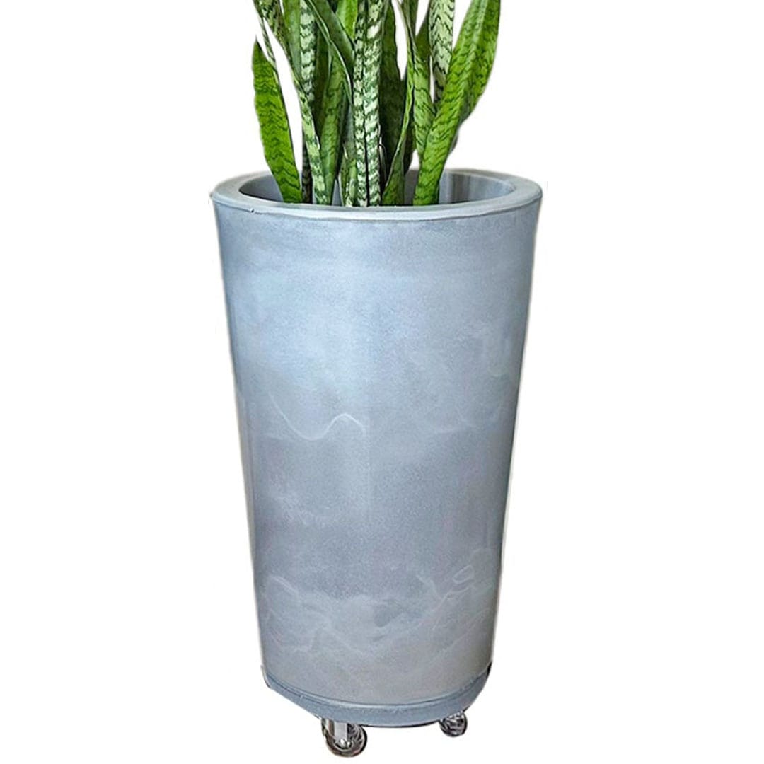 Vaso de Planta e Suporte com Roda Para Decoração Kit 2 Peças