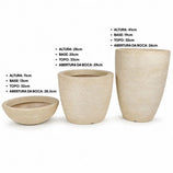 Kit 3 Vasos Texturizados Médios