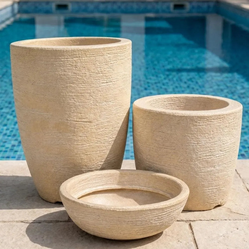 Kit 3 Vasos Texturizados Pequenos
