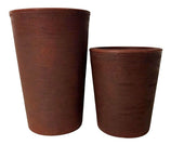 Kit 2 Vasos Linha Damasco Texturizado em Polietileno