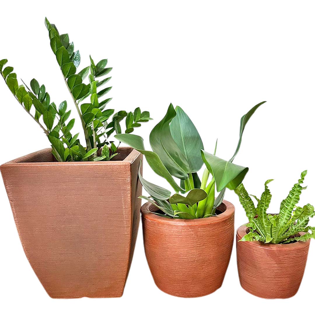 Kit 3 Vasos Texturizados Pequenos