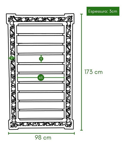 Suporte para Jardim Vertical de Ferro e Madeira 173x98cm