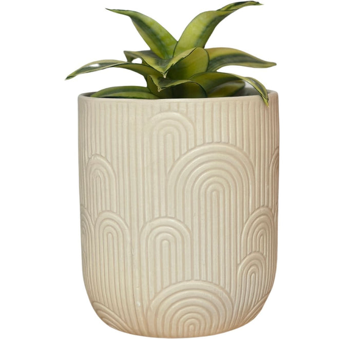 Vaso de Cerâmica Texturizado 13x15cm