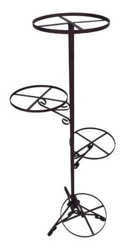 Suporte de Chão em Ferro para 4 Vasos 60x140cm