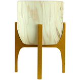 Vaso Cachepot Linha Genebra com Suporte de Madeira Alto