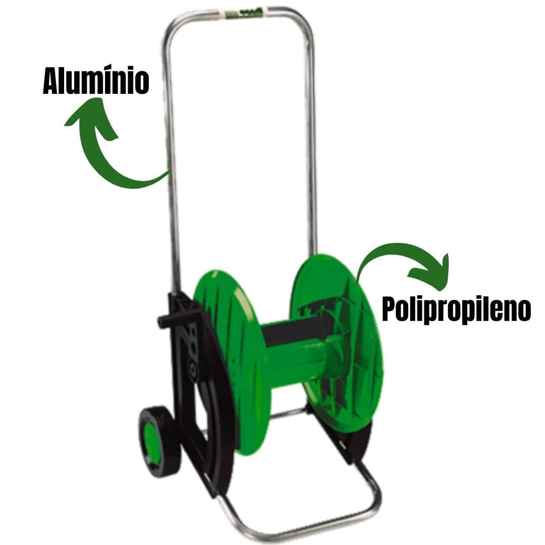 Suporte Enrolador de Mangueira com Rodas até 50 metros Trapp