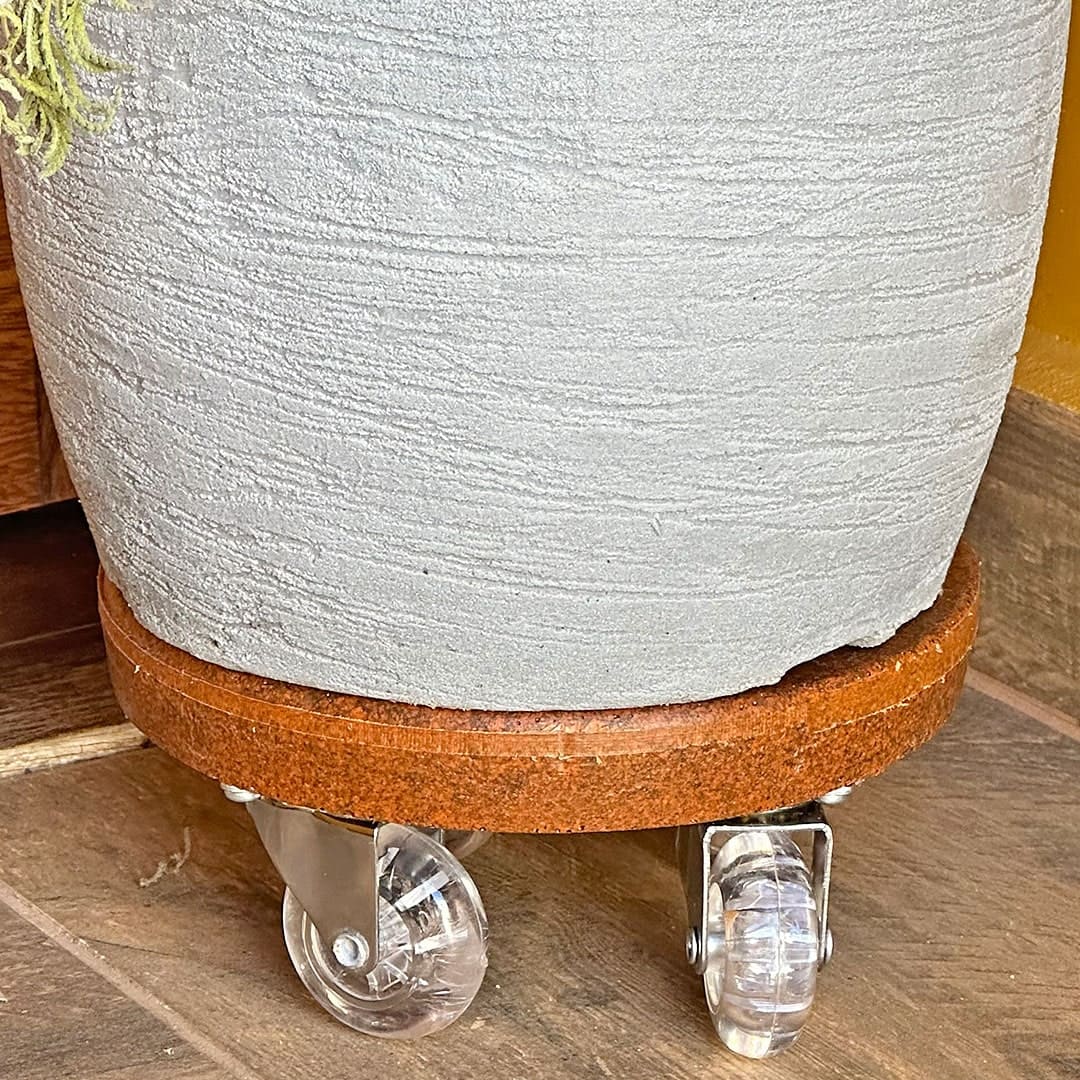 Suporte com Rodas de Silicone para Vasos Redondos