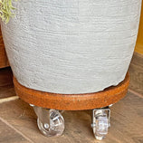 Suporte com Rodas de Silicone para Vasos Redondos