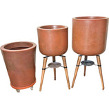Kit Com 3 Vasos de Luxo Para Planta Decoração Apartamento