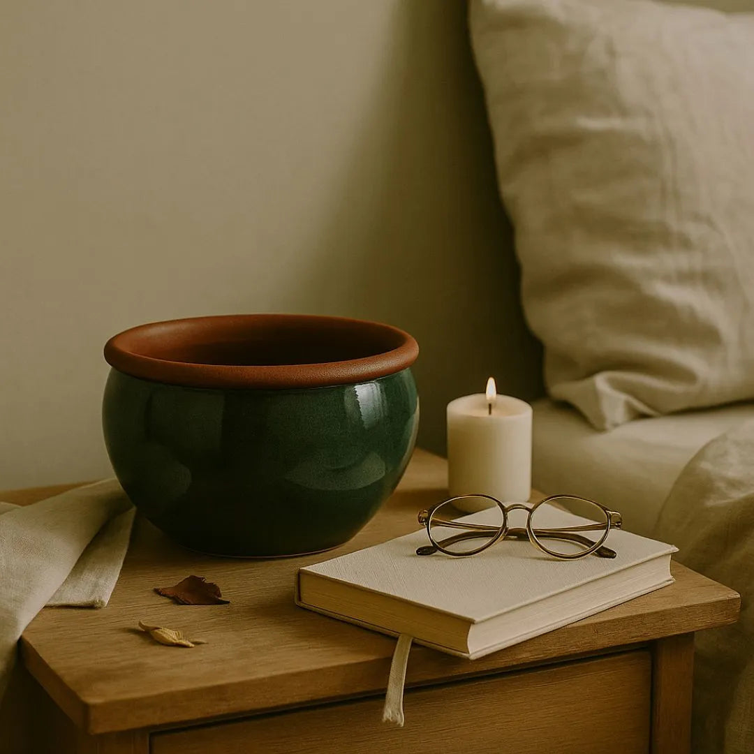 Vaso Cachepot em Cerâmica Esmaltada 15cm