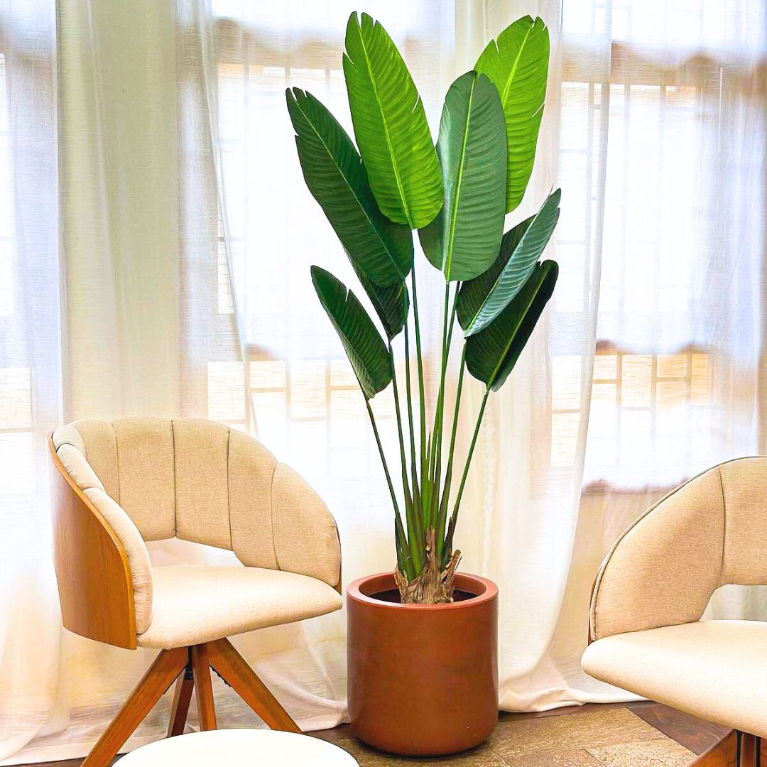 Bananeira Planta Artificial Grande Árvore Decoração de Vaso