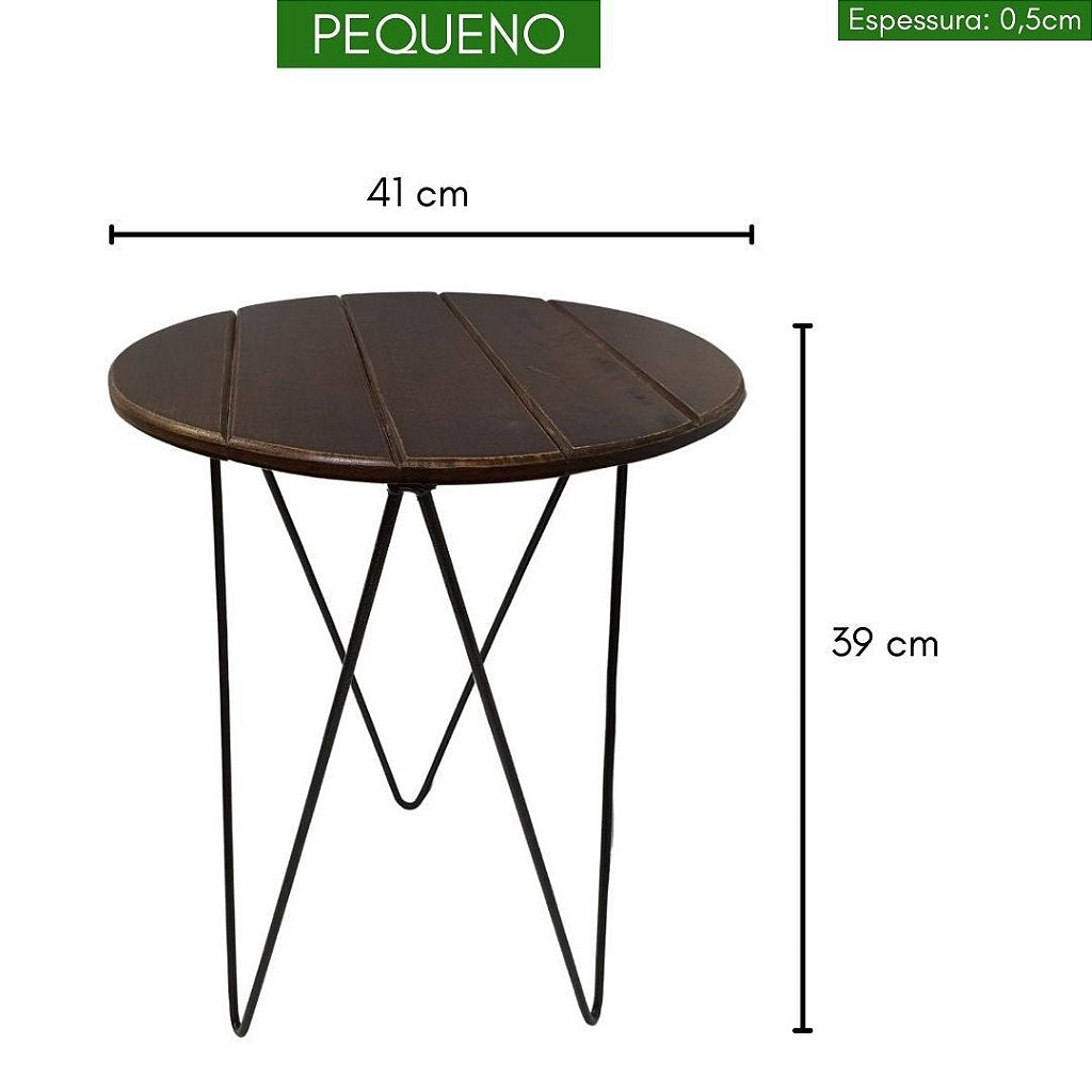 Conjunto com 3 Mesinhas de Canto