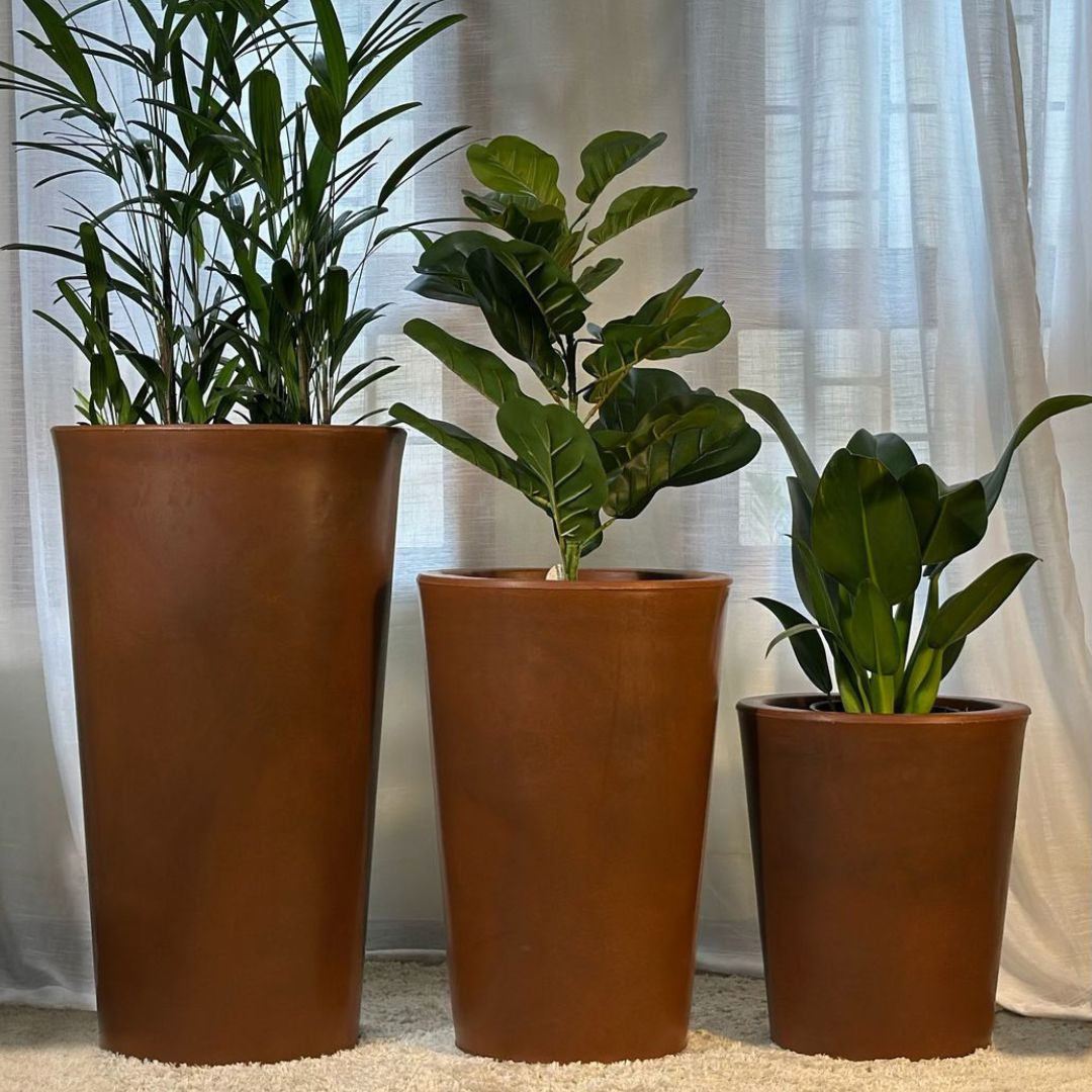 Kit 3 Vasos Damasco Brilhantes