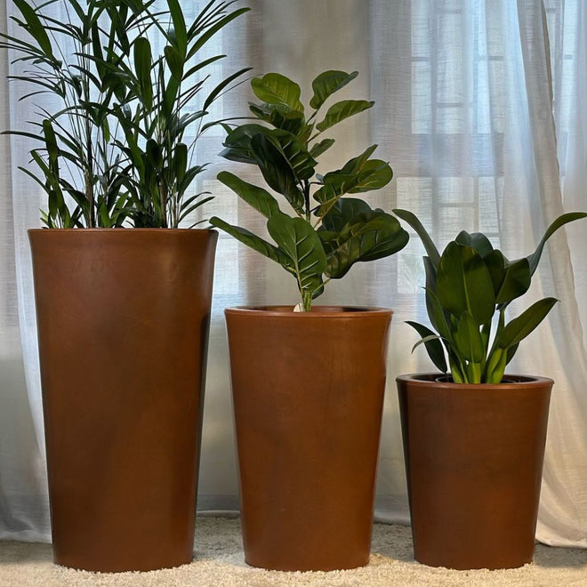 Kit 3 Vasos Damasco Brilhantes