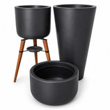 Kit 3 Vasos Cônico + Doha para Decoração Externa