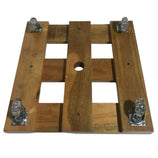 Suporte Quadrado de Madeira com Rodas de Silicone