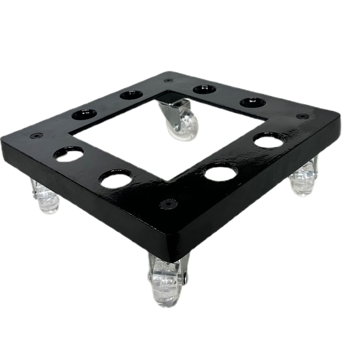 Suporte Quadrado de Alumínio com Rodas de Silicone