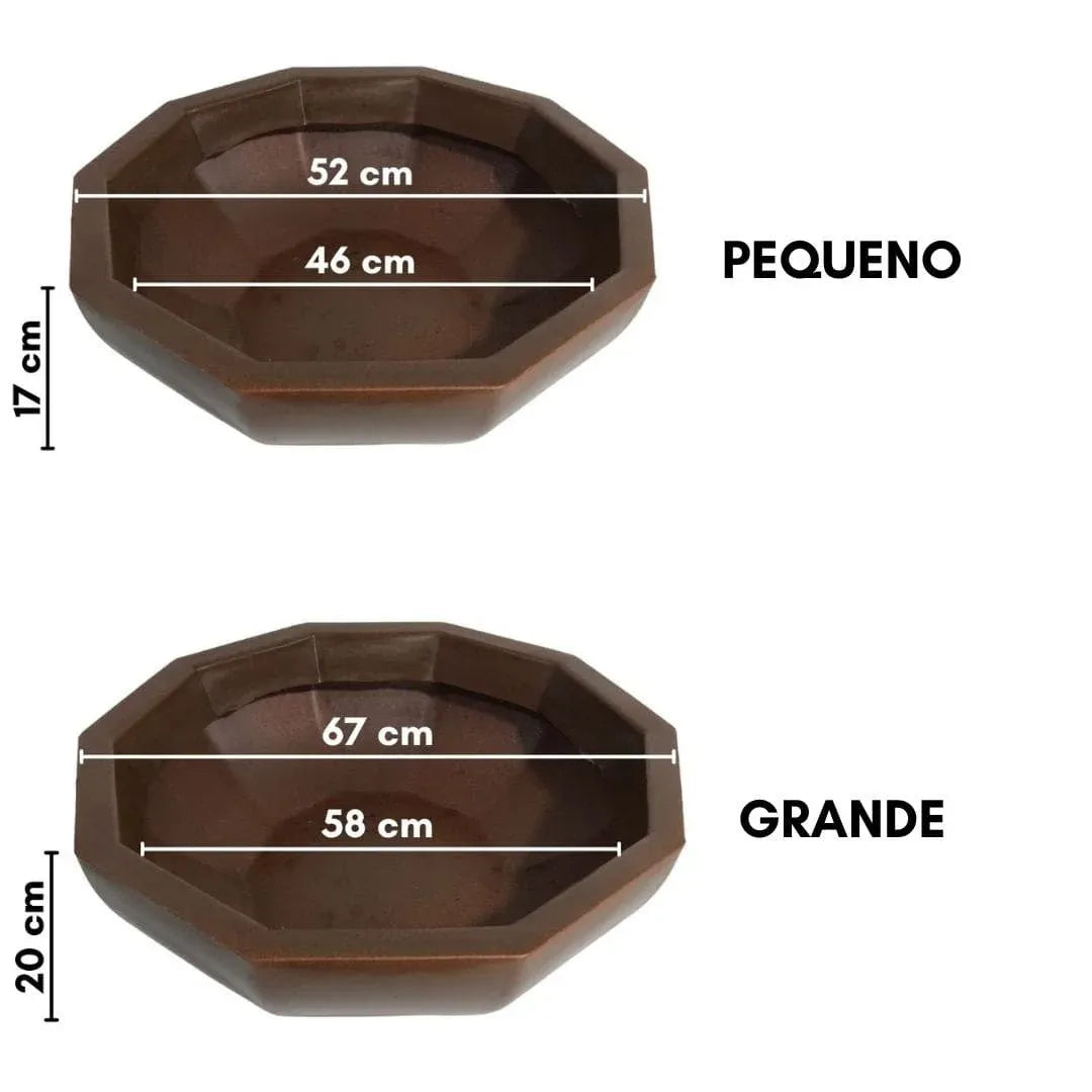 Vaso Bacia Sextavado em Polietileno