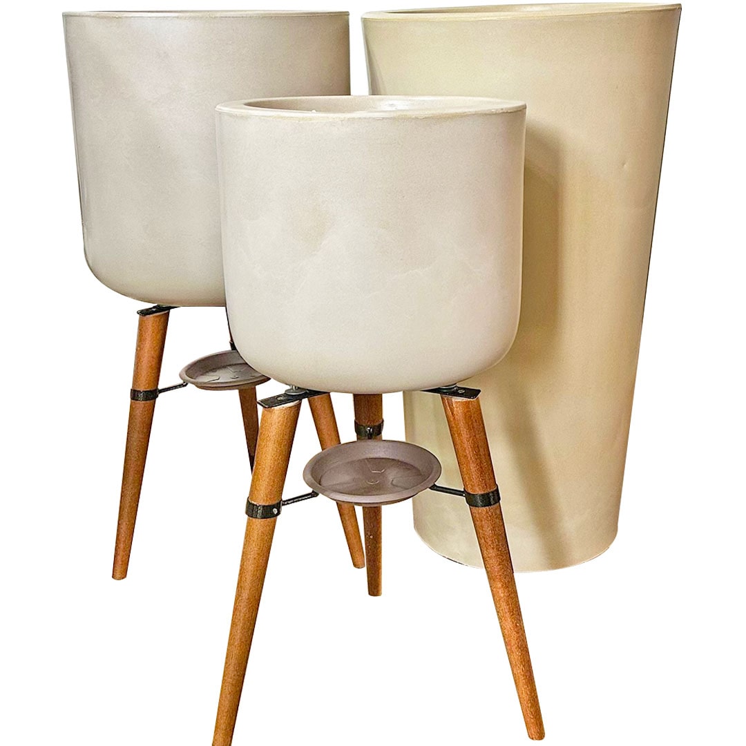 3 Vasos de Luxo Para Planta Decoração Externa Sacada Varanda