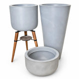 Kit 3 Vasos Cônico + Doha para Decoração Externa