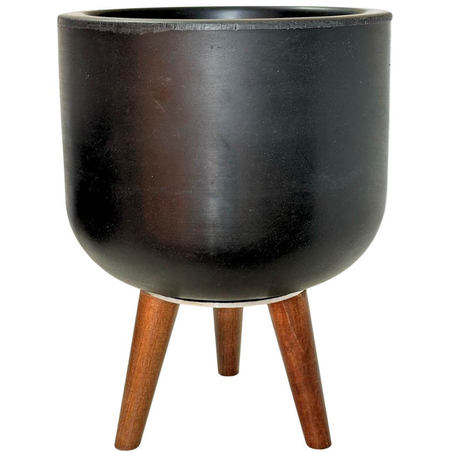 Vaso Doha Médio com Tripé de Madeira