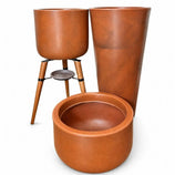 Kit 3 Vasos Cônico + Doha para Decoração Externa