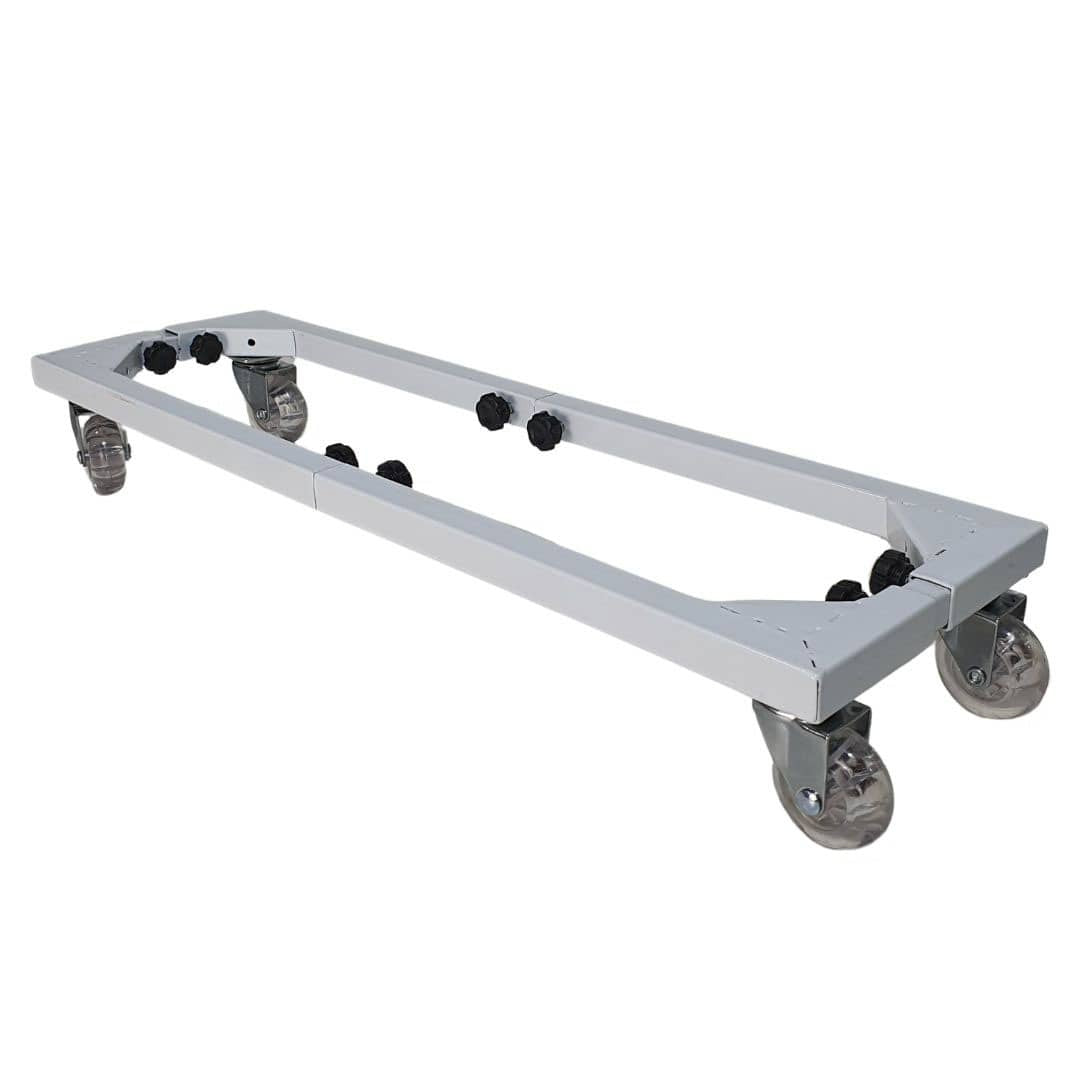 Suporte Ajustável com Rodas de Silicone para Jardineiras