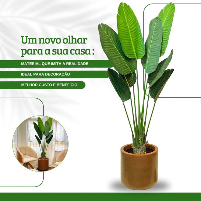 Bananeira Planta Artificial Grande Árvore Decoração de Vaso
