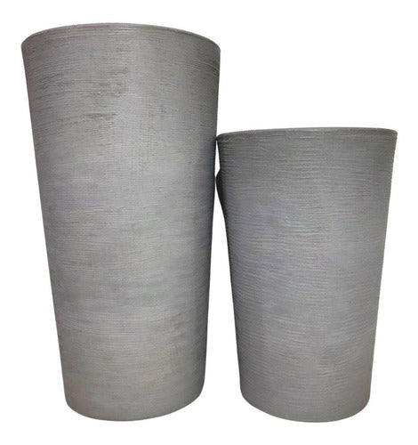 Kit 2 Vasos Damasco Texturizados