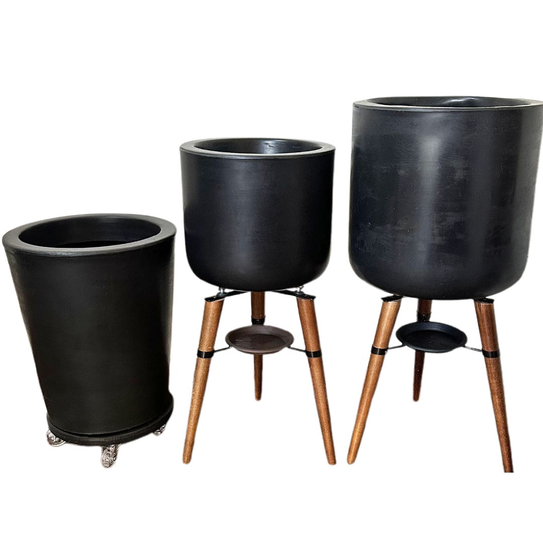 Kit Com 3 Vasos de Luxo Para Planta Decoração Apartamento