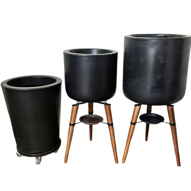 Kit Com 3 Vasos de Luxo Para Planta Decoração Apartamento