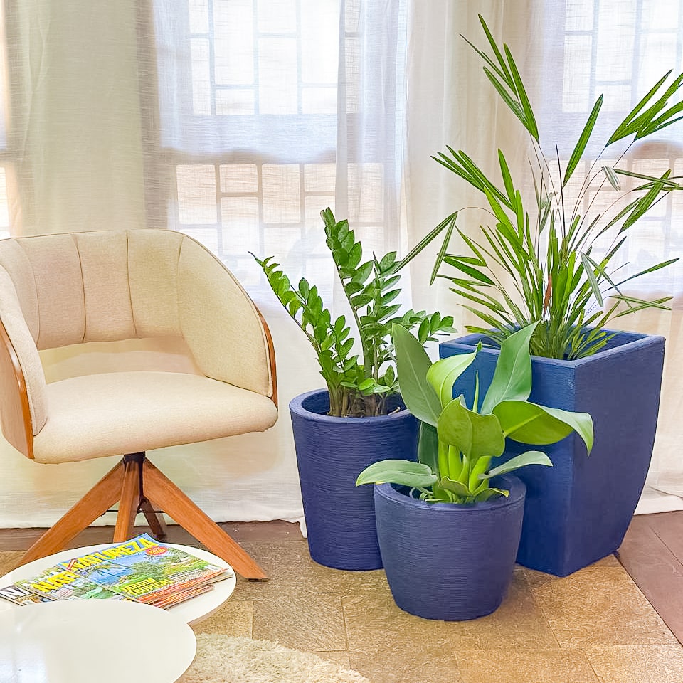 Kit 3 Vasos Texturizados Médios