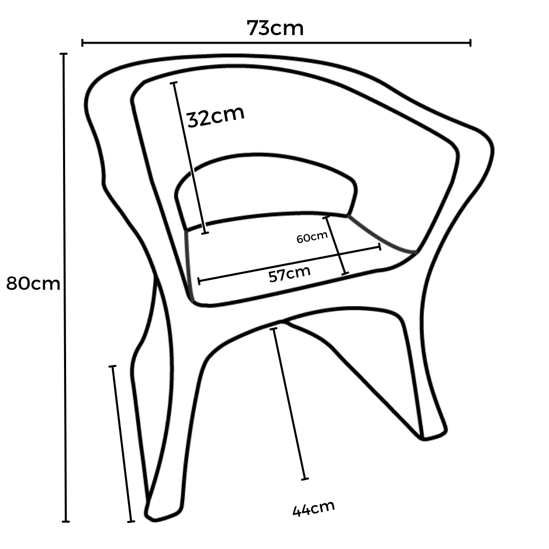 Cadeira Poltrona Copacabana de Polietileno