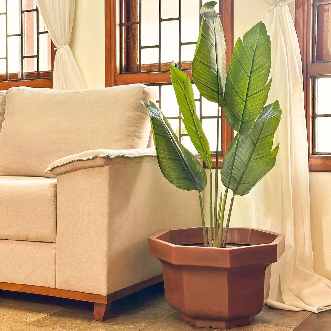 Vaso Oitavado Siena em Polietileno 48cm