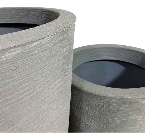 Kit 2 Vasos Linha Damasco Texturizado em Polietileno