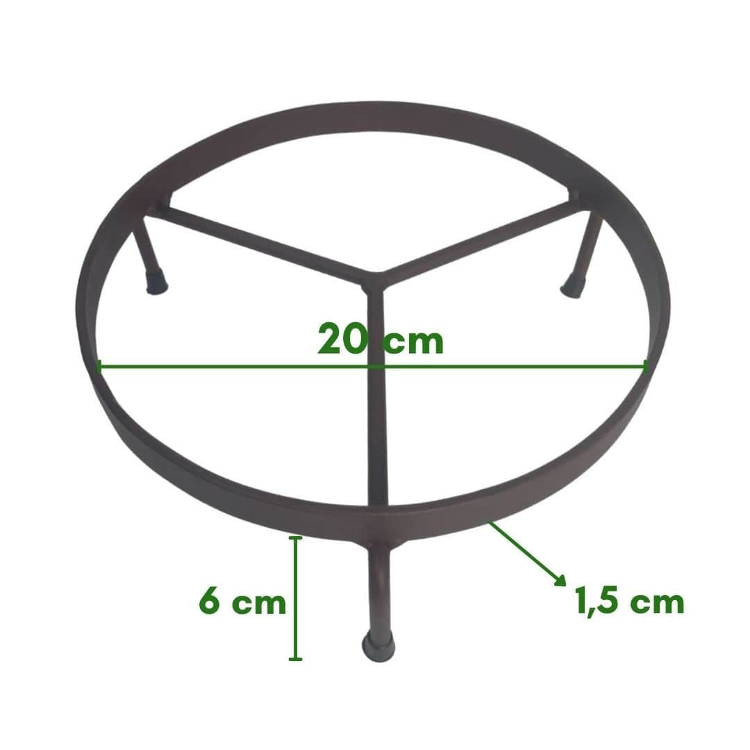Suporte de Ferro Rasteiro Redondo