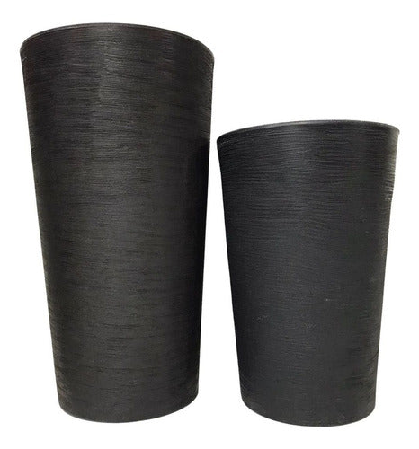 Kit 2 Vasos Damasco Texturizados
