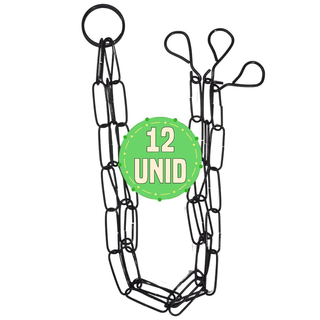 Kit com 12 Correntes Triplas 64cm para Vasos Suspensos