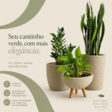 Kit 3 Vasos Decorativos em Polietileno