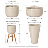 Kit 3 Vasos Cônico + Doha para Decoração Externa