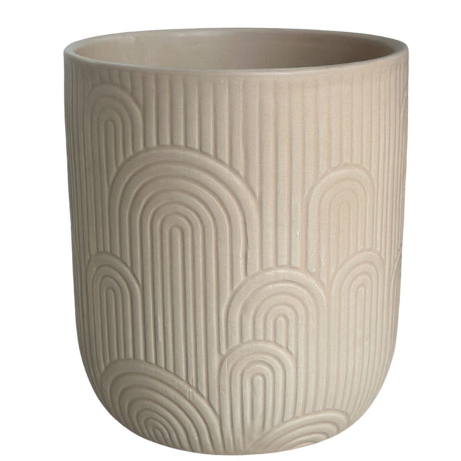 Vaso de Cerâmica Texturizado 13x15cm