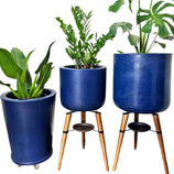 Kit Com 3 Vasos de Luxo Para Planta Decoração Apartamento