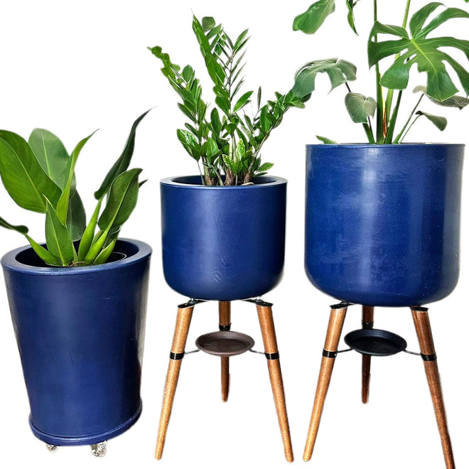 Kit Com 3 Vasos de Luxo Para Planta Decoração Apartamento