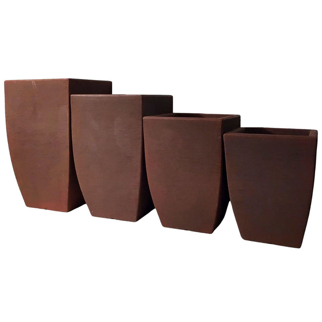 Kit 4 Vasos Quadrados Viena