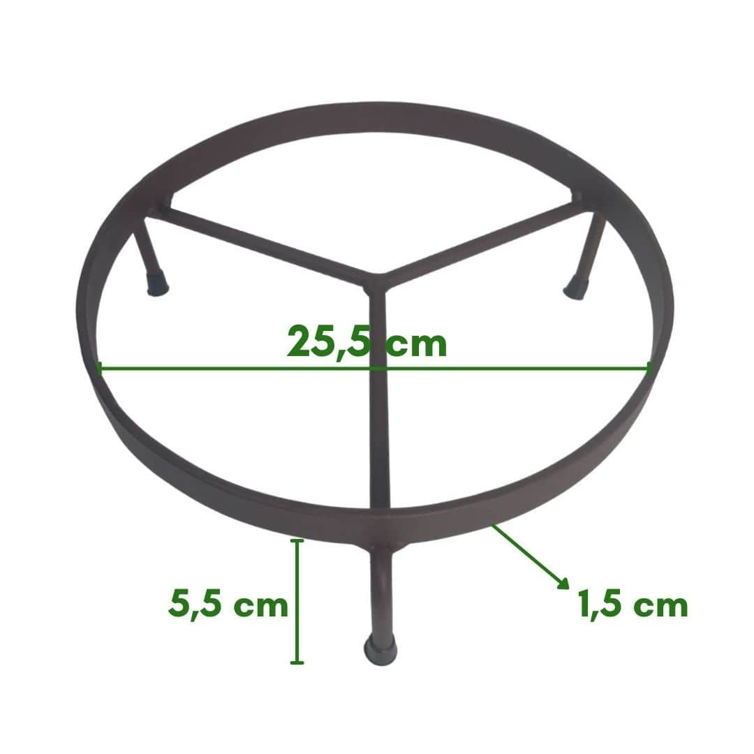 Suporte de Ferro Rasteiro Redondo