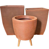 Kit 3 Vasos Berlim + Viena Texturizados Médios