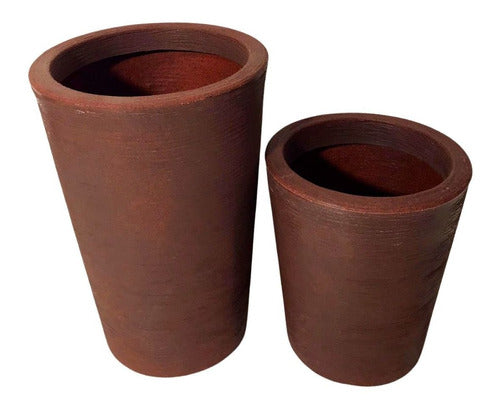 Kit 2 Vasos Linha Damasco Texturizado em Polietileno